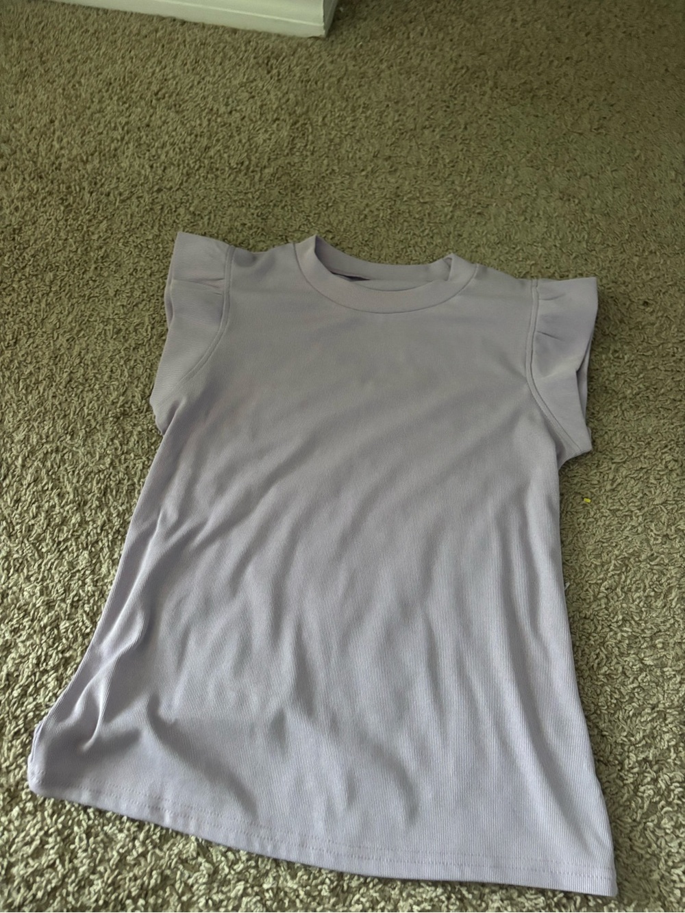 Girls' Lilac Ruffle Sleeve Tee